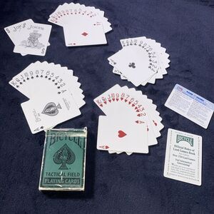 Bicycle Playing Cards -Tactical Field, Jungle Green, Red-Lens Playable